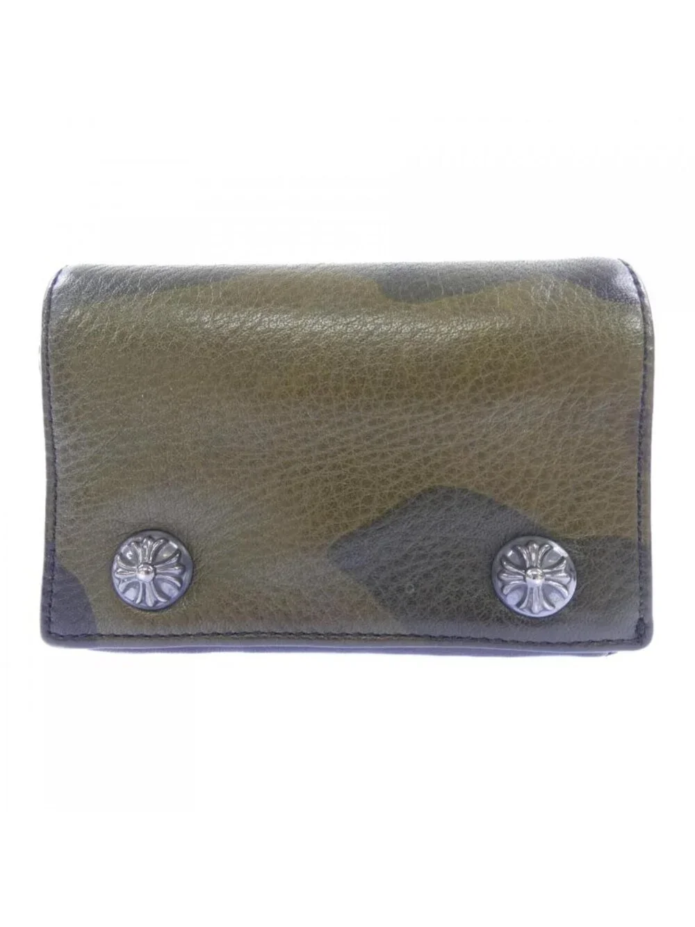 Chrome Hearts 3 Fold Crs Ball Cross Patch Wallet